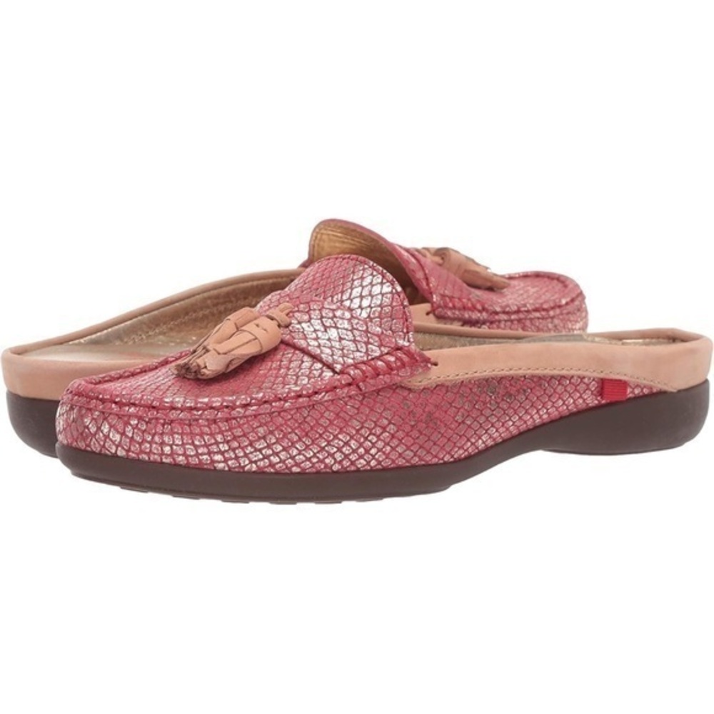 Marc Joseph NY Pearl Street Mule Metallic Red Snake US 6